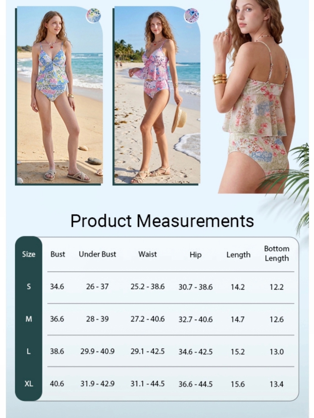 SOLY HUX Floral Tankini Swimsuit #1272 - Picture 9 of 9